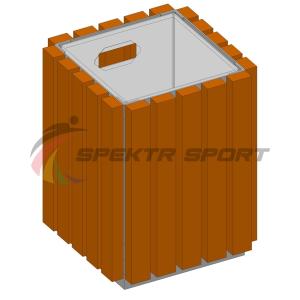 Купить Урна металлическая в деревянной обрешетке SP МФ400 в Куровском 